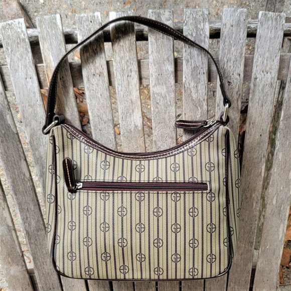 GIANI BERNINI Striped Signature Print Shoulder Bag - Picture 6 of 8